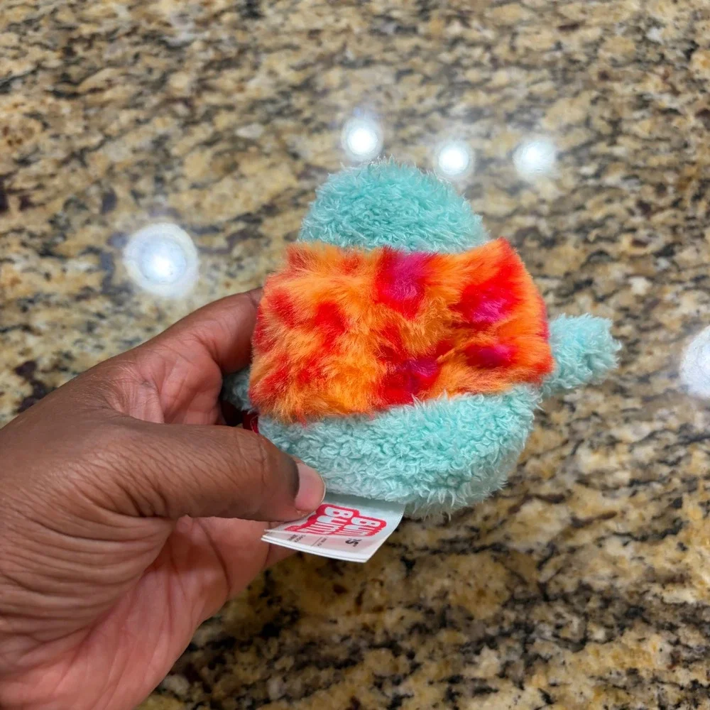 BumBumz by Russ Groovy Bumz Aqua Blue Tie Dye Fuzzy Plush Toy Mini
